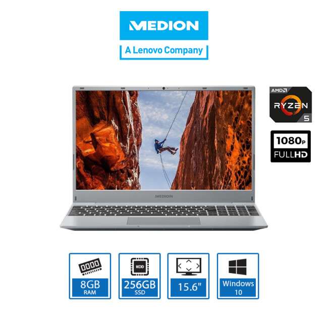 Medion Akoya AMD Ryzen 5 4500U 8GB RAM 512GB SSD 15.6 inch Full HD Windows 10 Home Laptop