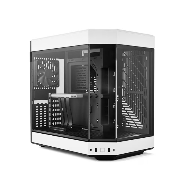 HYTE Y60 Mid Tower Panoramic Tempered Glass Gaming Case - Black and White