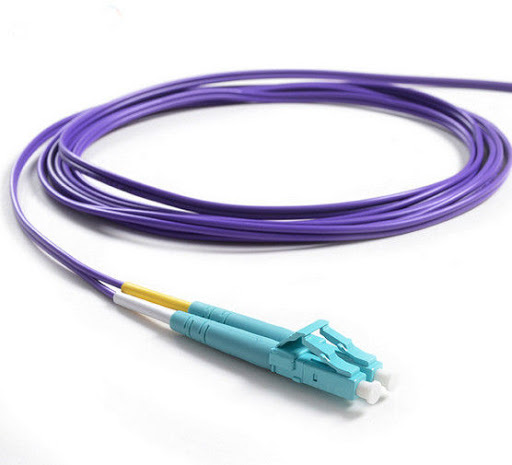 M-CAB 2 m LWL Fibre optic Duplex Jumper LC/ST 50/125 Micron Patch Cable OM4 LSZH
