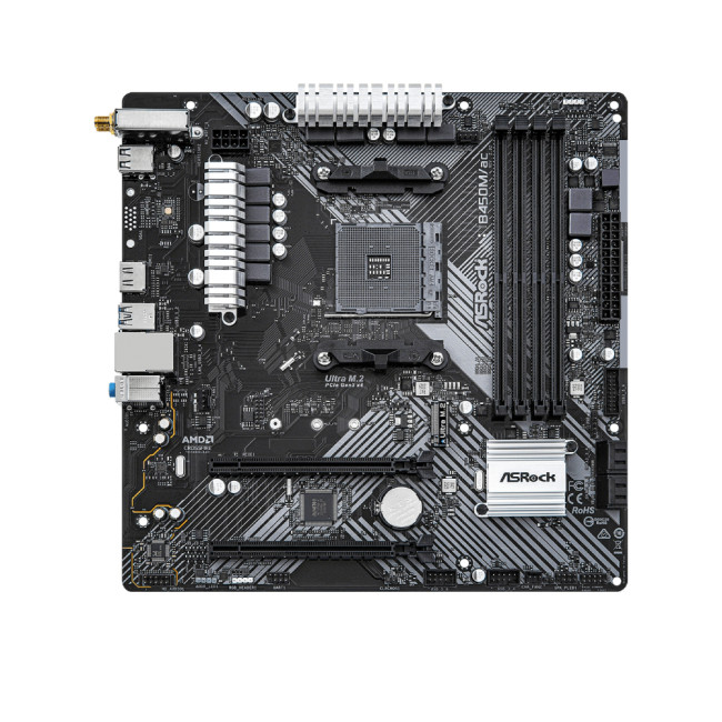 Asrock B450M/ac R2.0 DDR4 Socket AM4 micro ATX Motherboard