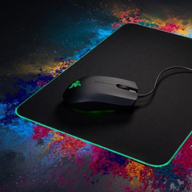 Razer Goliathus Chroma RGB Micro-Textured Cloth Surface Soft Gaming Mouse Mat Standard - Black