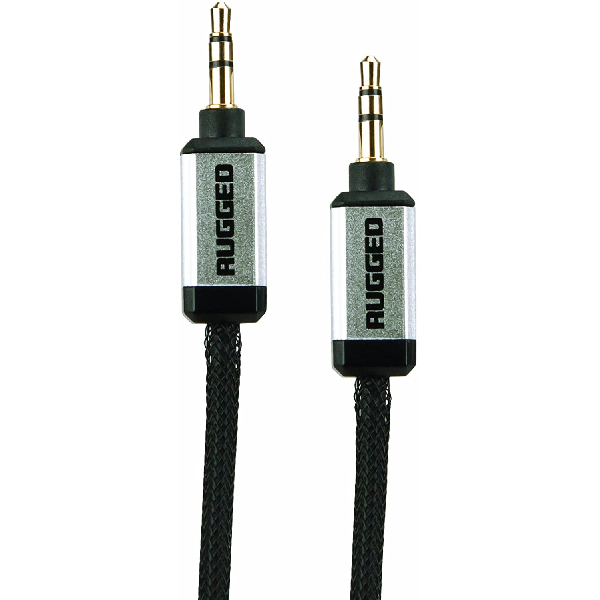 Gecko Gear GG100064 Rugged Sound Wire 3.5 To 3.5 (1m) Cable Round - Black