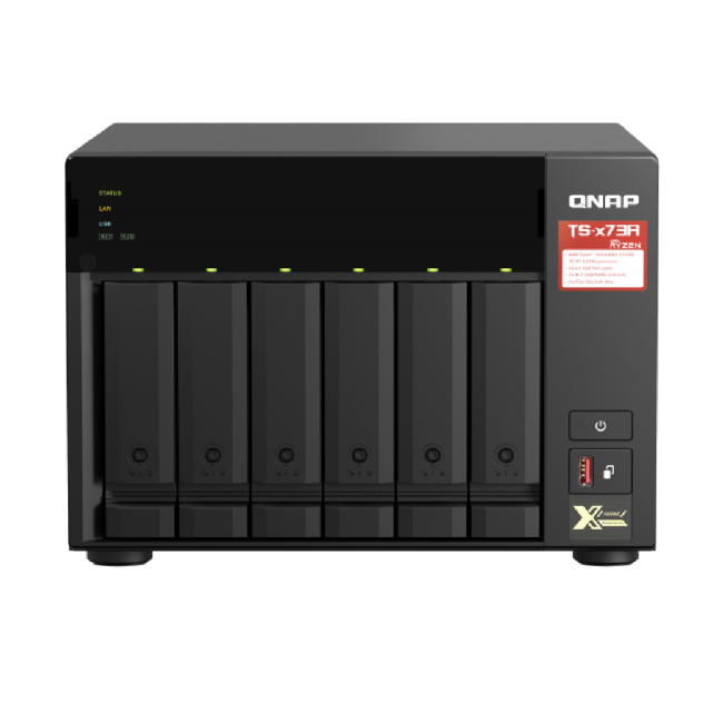 QNAP TS-673A-8G AMD Ryzen V1500B 8GB 6 Bay NAS Tower Servers
