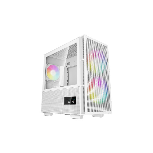 DeepCool CH360 DIGITAL WH Micro ATX Tempered Glass Gaming PC Case - White