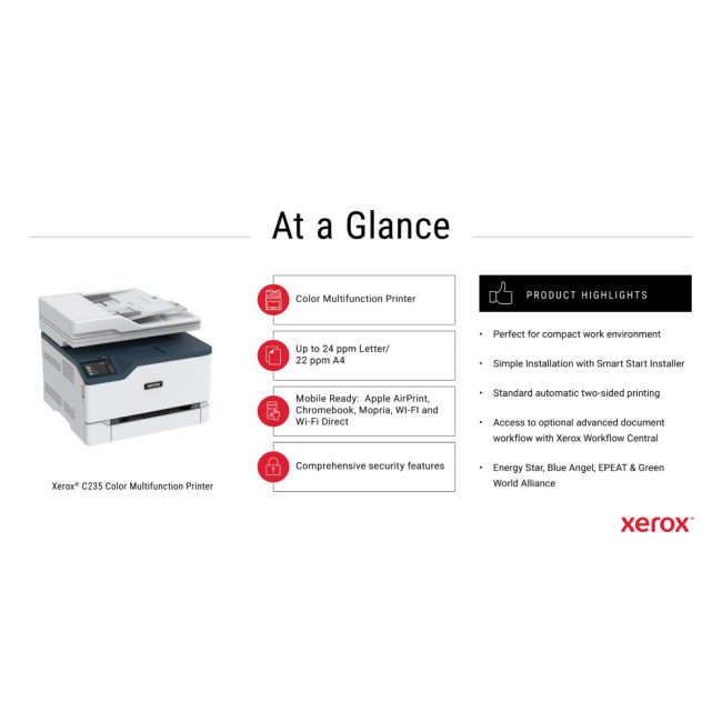 Xerox C235V 4800 x 4800 DPI A4 Wireless Multifunction Colour Laser Printer