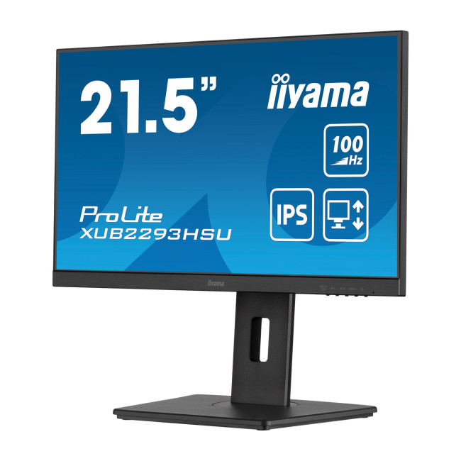 iiyama ProLite XUB2293HSU 21.5" IPS Full HD 100Hz Height Adjustable Monitor with Speakers