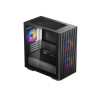 DeepCool 40 3FS ATX Micro ATX Tempared Glass Black PC Case