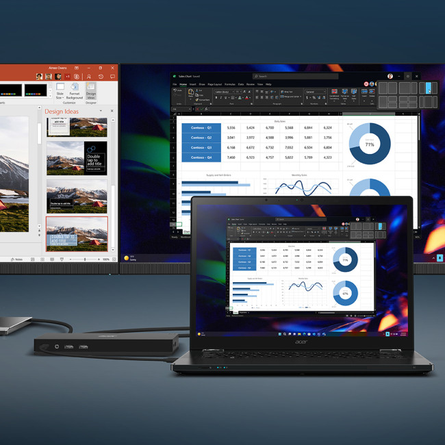 Acer TravelMate P4 Spin TMP414RN-53-TCO Intel Core i7-1355U 16GB RAM 512GB SSD 14" Touchscreen Windows 11 Pro 2-in-1 Convertible Laptop