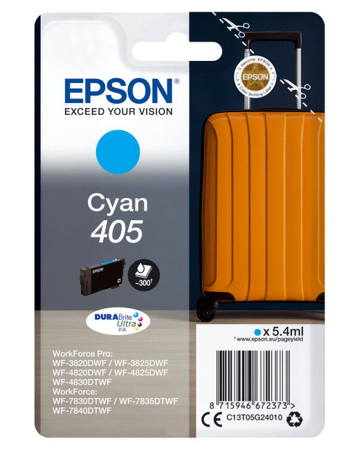 Epson C13T05G24010 405 Cyan DURABrite Ultra Ink Cartridge for300 Pages