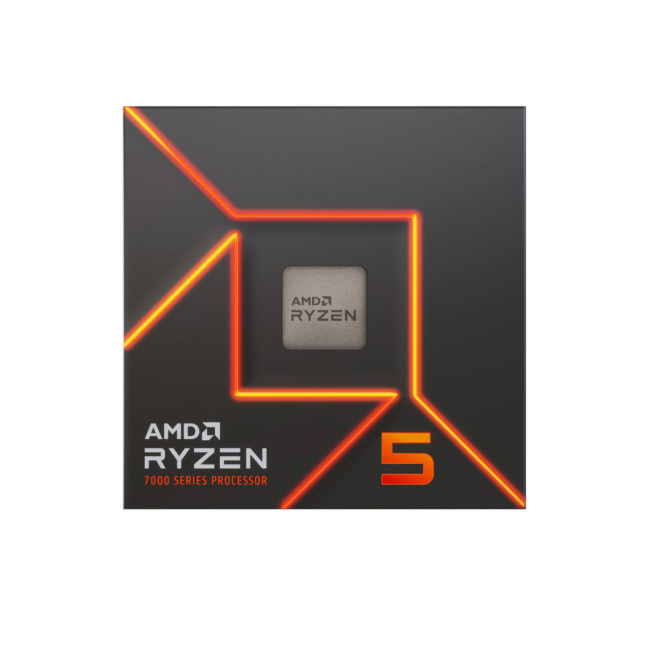 AMD Ryzen 5 7600 Socket AM5 Processor with Wraith Spire Active Fan Air Cooler