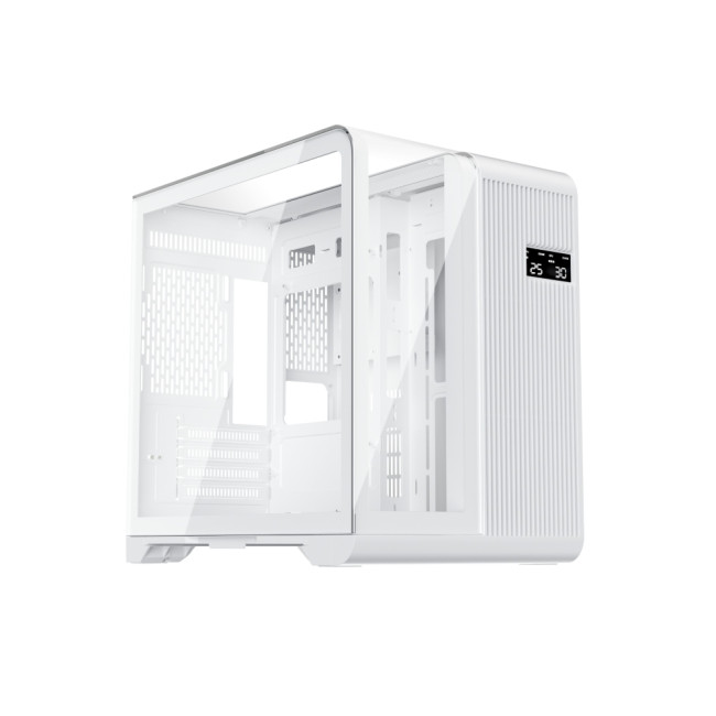 1st Player RT5 WH Tempared Glass Micro Tower Gaming PC Case - White