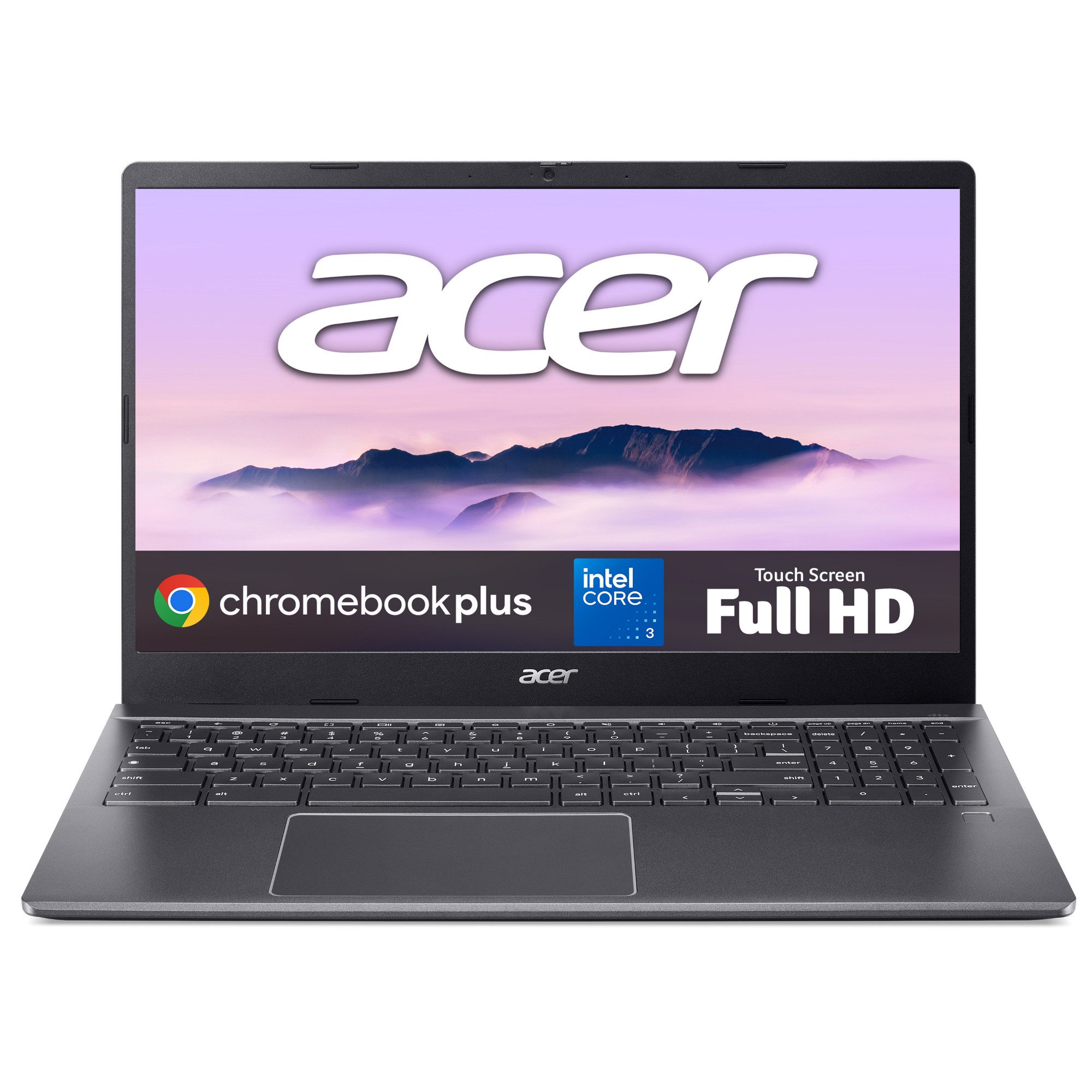 Acer Chromebook Plus 515 Intel Core 3 100U 8GB RAM 256GB SSD 15.6" Full HD Touchscreen Chrome OS Laptop