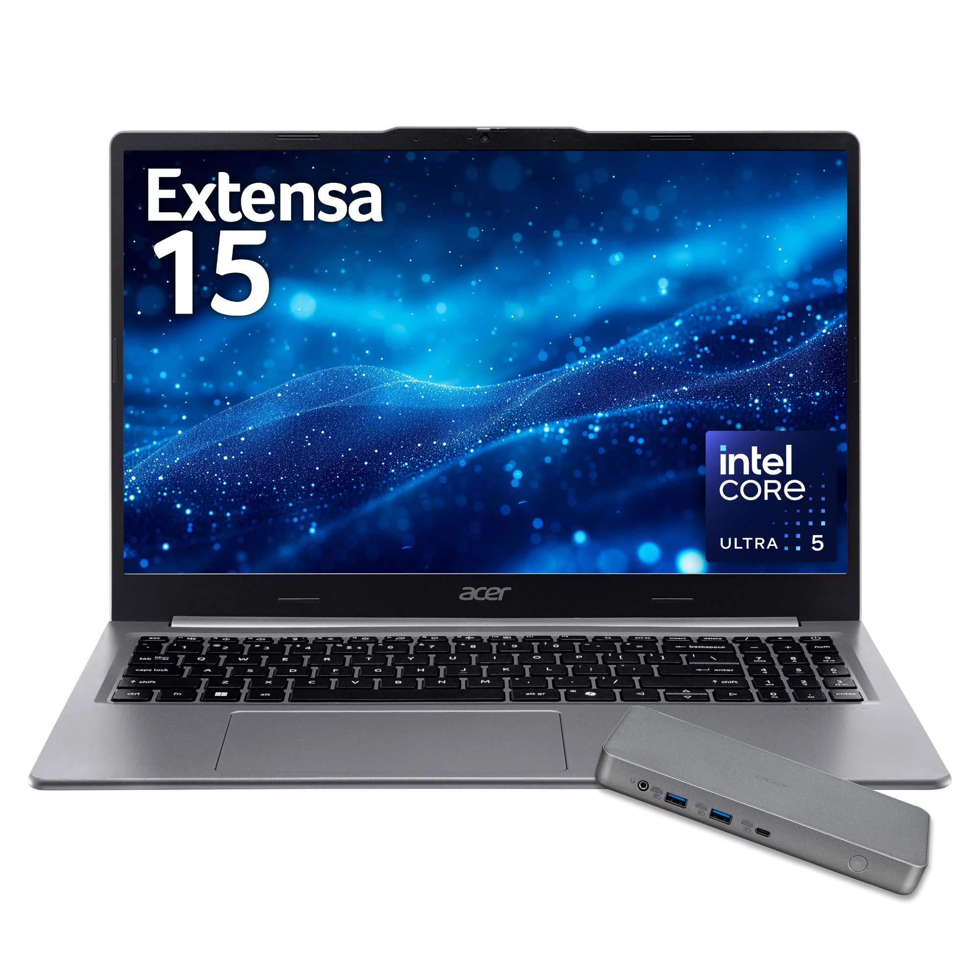 Acer Extensa 15 Intel Core Ultra 5 115U 16GB RAM 512GB SSD 15.6" Windows 11 Home Laptop + Docking Station