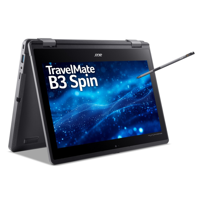 Acer TravelMate Spin B3 Spin TMB311RN-33 Intel N100 8GB RAM 128GB UFS 11.6" Touchscreen Windows 11 Pro Education 2-in1 Laptop