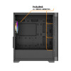 Vida Zephyr V2 Micro-ATX ARGB Tempered Glass Gaming PC Case - Black