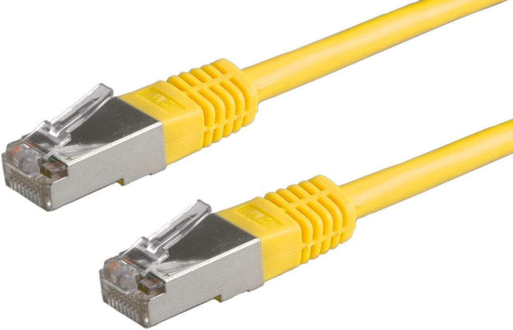 Value S/FTP (PIMF) Shielded Twisted pair Cable,  Cat.6, 0.5 m Length, Yellow - 21991322