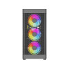 Vida Zephyr V2 Micro-ATX ARGB Tempered Glass Gaming PC Case - Black