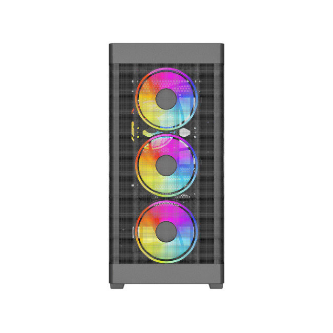 Vida Zephyr V2 Micro-ATX ARGB Tempered Glass Gaming PC Case - Black