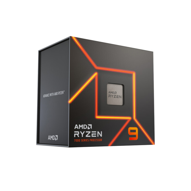 AMD Ryzen 9 7900 Socket AM5 Processor with Wraith Prism Active Fan Air RGB LEDs Cooler