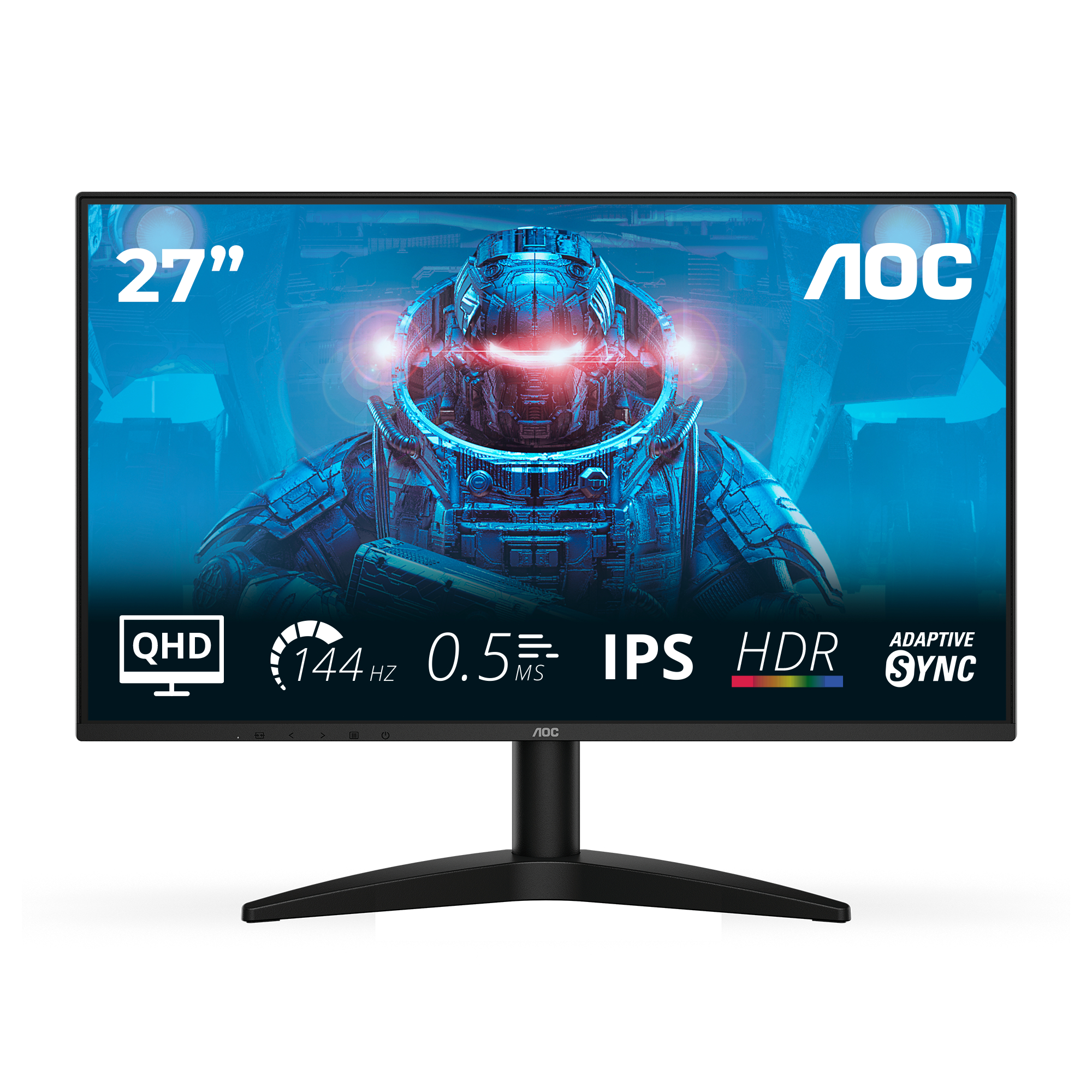 Aoc Black Q27b36x 27" Ips Quad Hd 144Hz 0.5Ms Gaming Monitor