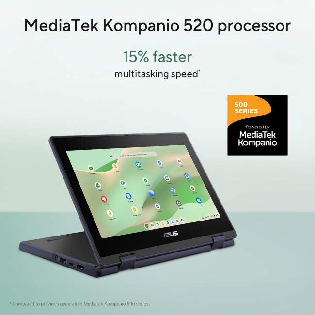 ASUS Chromebook CZ11 Flip CZ1104FM2A-NS0146 MediaTek Kompanio 520 4GB RAM 64GB eMMC 11.6" Touchscreen HD ChromeOS 2-in-1 Laptop
