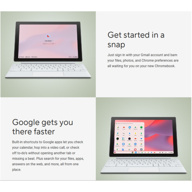 ASUS Chromebook Detachable CL30 CL3001DM2A R70337 MediaTek Kompanio 520 4GB RAM 64GB eMMC 10.5" WUXGA ChromeOS 2-in-1 Laptop