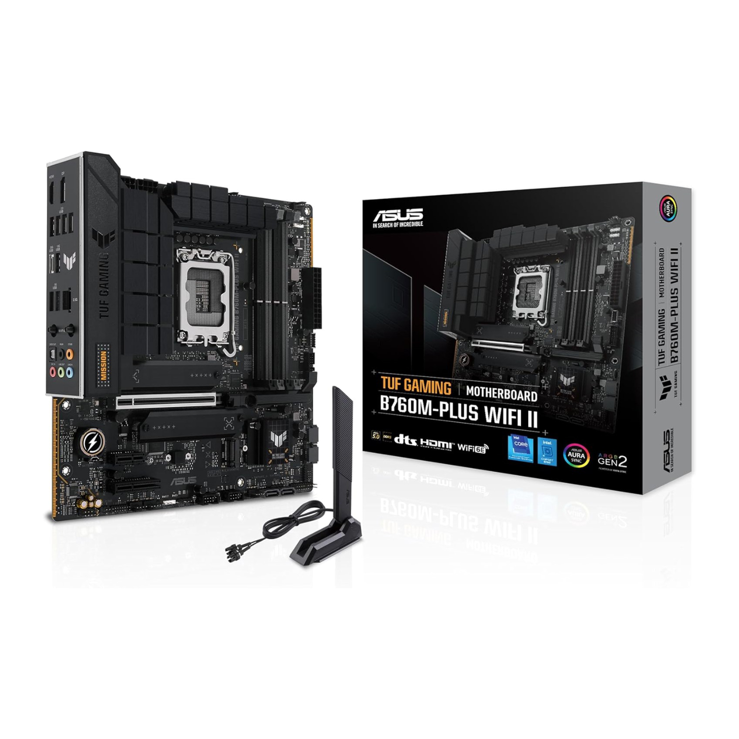 ASUS TUF GAMING B760M-PLUS WIFI II Intel B760 LGA1700 Micro-ATX Motherboard