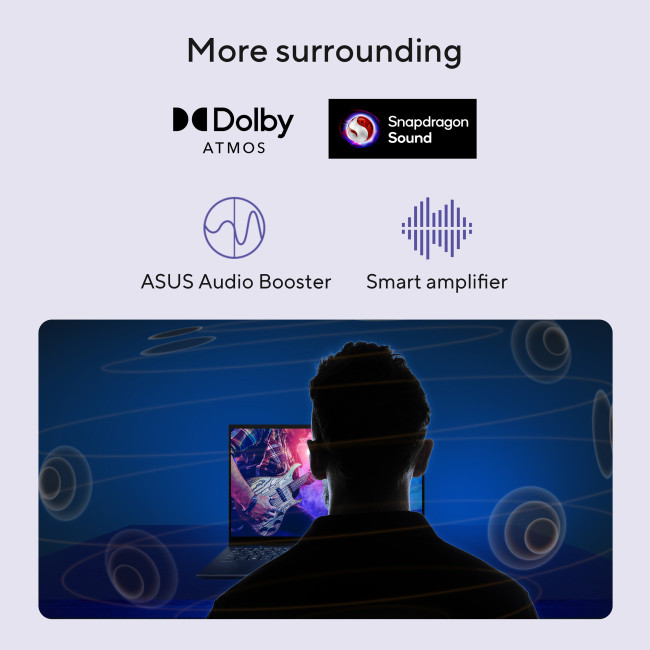 ASUS VivoBook 14 X1407QA-LY003W Snapdragon X Plus X1P-26-100 16GB RAM 512GB SSD 14" WUXGA IPS LED Windows 11 Home Laptop