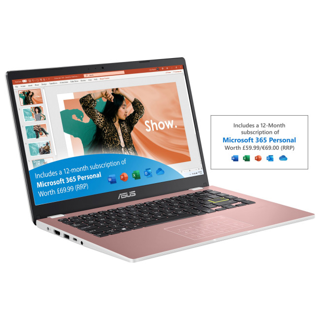 Refurbished ASUS VivoBook Go 14 E410KA Intel Celeron N4500 4GB RAM 64GB eMMC 14" Windows 11 Home S Laptop