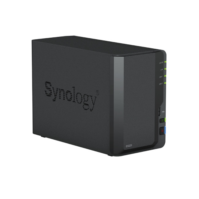 Synology DS223 2-Bay NAS Enclosure (2GB RAM) - 12TB HDD Included Bundle