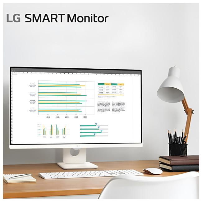 Refurbished LG 27SR50F-W 27" FHD 60Hz IPS DisplayPort HDMI Smart Monitor