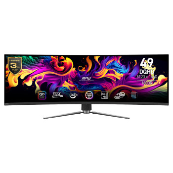 MSI MPG 491CQP QD-OLED 49" Curved QD-OLED Dual Quad HD 144Hz 0.03ms Height Adjustable Gaming Monitor