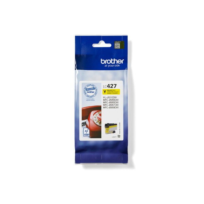 Brother LC427Y Yellow 750 Pages Yield Ink Cartridge