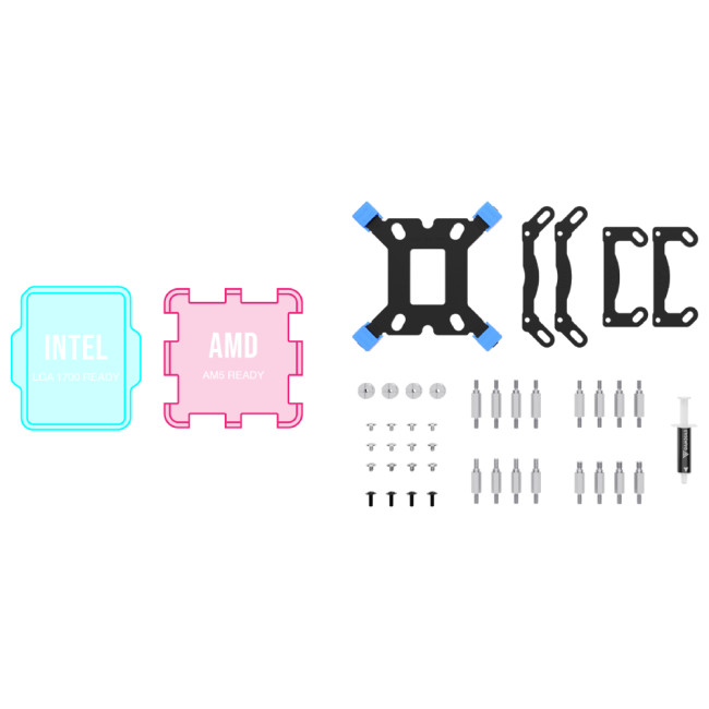 GAMDIAS AURA GL360 V2 White 360mm RGB All-in-One Liquid Cooler