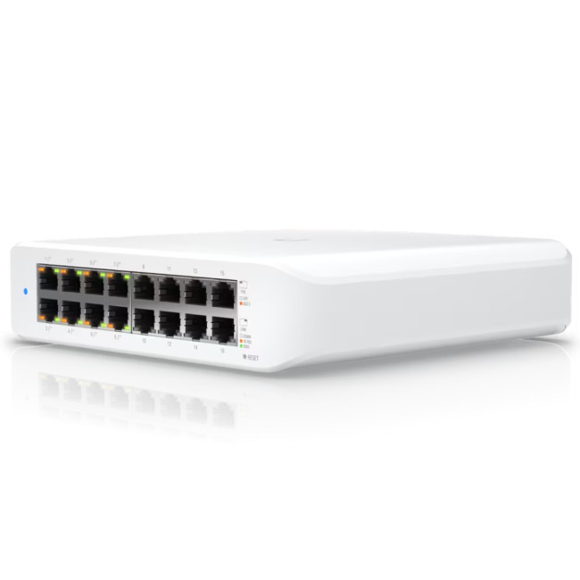 Ubiquiti USW LITE 16 POE Managed Network Switch - 16 Ports