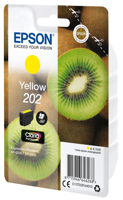Epson C13T02F44010 (202) Ink cartridge yellow 300 pages 4ml