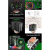 GameMax Gamma 500 Rainbow 4-Pin ARGB Aura Sync CPU Cooler