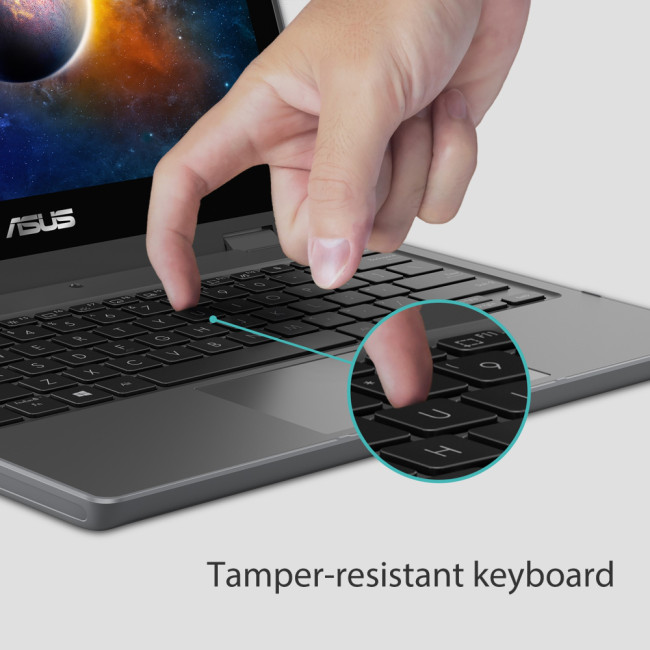 ASUS BR1100F-C41XA-3Y Celeron N Intel Celeron N N4500 4GB RAM 128GB SSD 11.6" Touchscreen Windows 11 Pro Education 2-in-1 Laptop