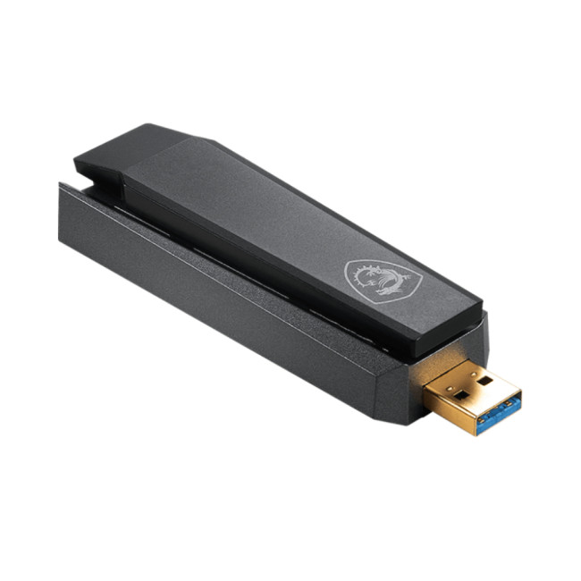 MSI AX E5400 USB Adapter 1800 Mbps Wi-Fi 6 Black