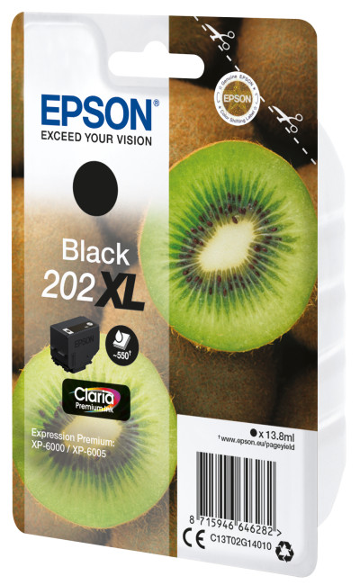 Epson C13T02G14010 (202XL) Ink cartridge black 550 pages 14ml