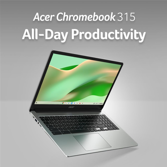 Acer Chromebook 315 CB315-4HT NX.KBAEK.001 Intel Celeron N4500 8GB RAM 128GB eMMC 15.6" Full HD Touchscreen ChromeOS Laptop
