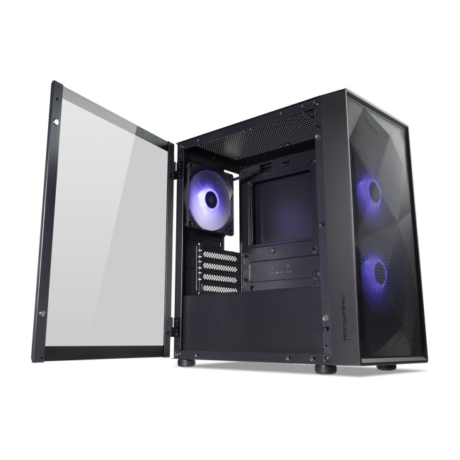 Tecware Forge M2 Mini Tower Micro-ATX ARGB Gaming PC Case - Black
