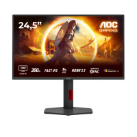AOC G4 Q25G4SR 24.5" Quad HD Fast IPS 300Hz 0.3ms HDR400 Height Adjustable Gaming Monitor with Speakers