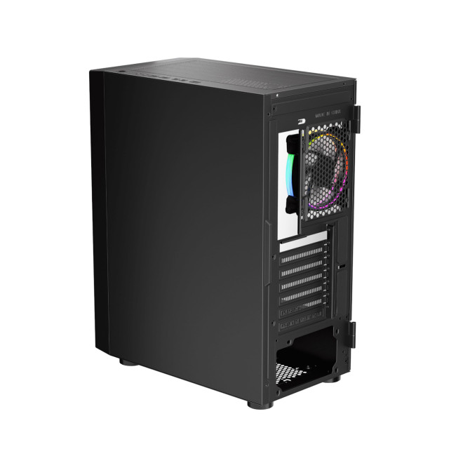 1st Player Go6-BK-4FS1 Tempered Glass Mid Tower Gaming Case - Black with RGB Fans