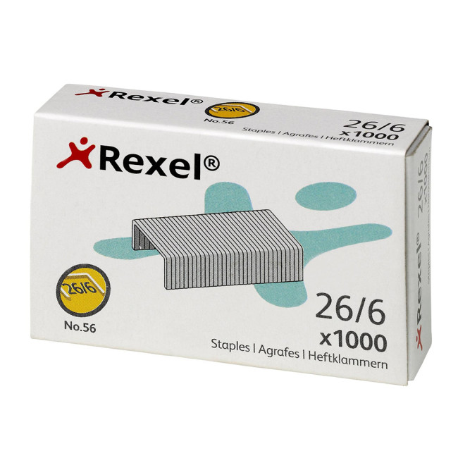 Original REXEL No.56 (26/6) Pack of 1000 Staples for Trouble Office Accessory