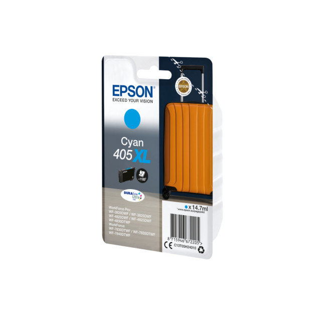Epson 405XL Cyan DURABrite Ultra Ink Cartridge for 1100 Pages