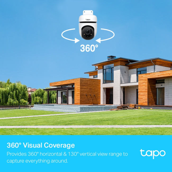 TP-LINK Tapo C510W Outdoor Pan/Tilt 2K AI Detection Motion Tracking Smart Security Wi-Fi 360&#176; Camera
