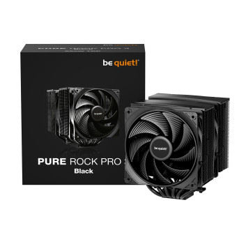 be quiet! Pure Rock Pro 3 Dual Tower 4-pin PWM CPU Air Cooler Black