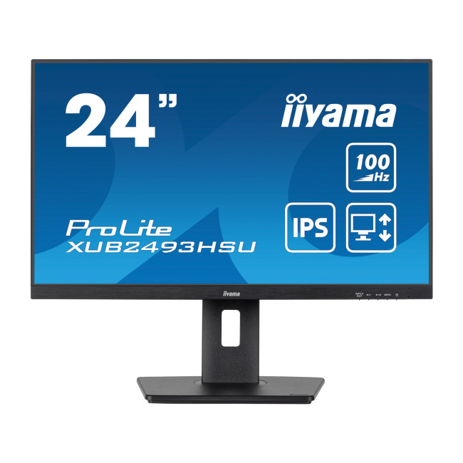 iiyama ProLite XUB2493HSU 24" IPS Full HD 100Hz Height Adjustable Monitor with Speakers