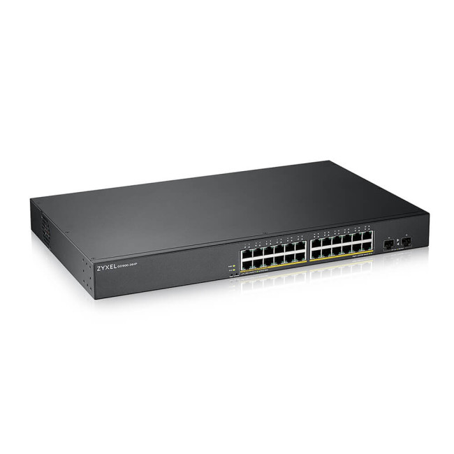 Zyxel GS190024HPV2-GB0101F Managed 24 x Gigabit Ethernet RJ45+SFP Ports Network Switch
